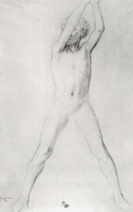  Study for the youth with Arms upraised